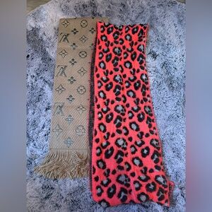 Leopard Print and Monogram Scarf